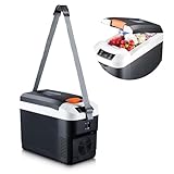  HAZARA Glaciere A Compression Grande Capacité 10l ， Frigo 12v éCran Tactile Intelligent, Chaud Et Froid RéGlable ， Refrigerateur Voiture Convient pour L\'ExtéRieur, La Voiture