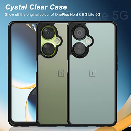 Translucent Case For Oneplus Nord N30 5G, [Hard Frosted Pc Back+ Black Soft Tpu Bumper] [Support Wireless Charging] Slim Fit Shockproof Protective Case Cover For Oneplus Nord N30, Black #TOP6