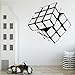 Stickers Muraux Rubik's Cube Créatifs, Autocollants En Vinyle, Murales D'art Décoratif Mural De Fond De Salon De Chambre D'enfants 55x58cm Noir