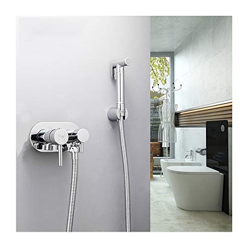 Ensemble de douche HandheldSpray laiton eau chaude froide avec support mural et tuyau - 2
