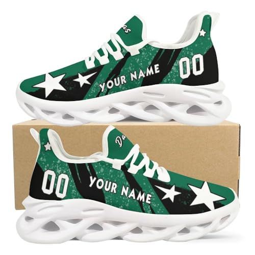 Custom Men's Sneakers Hockey Name & Number Breathable Fan Gift for Men Women Athletic Gym Slip-on Shoes Personalized White Black3
