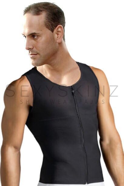 Men's Back Support Compression Vest with Invisible Zipper Post Surgical