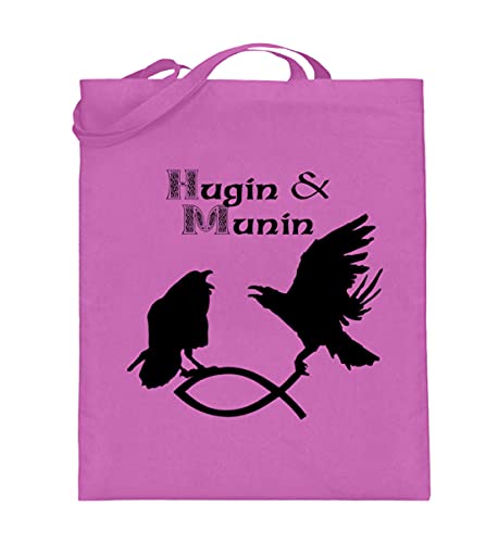 Sac en toile de jute rose bonbon Hugin & Munin pour vos courses et sorties