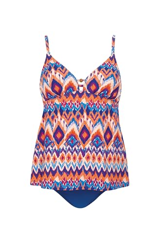 Olympia Tankini Ethno Multicolor Zweiteiler Set mit Softschalen verstellbare Träger breiter Slip