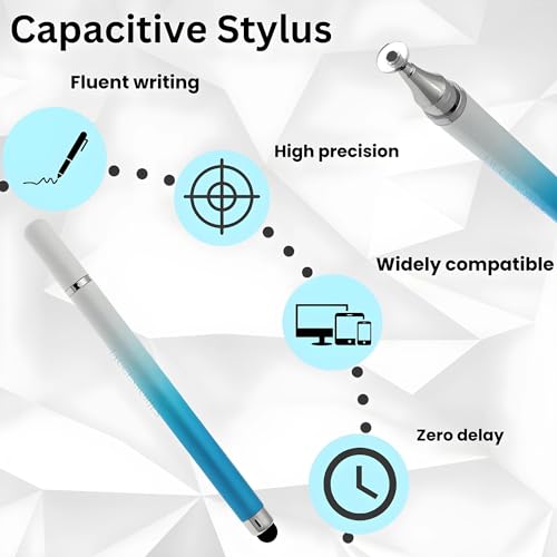 Image of 2-Way Dual-Sided Stylus Pen for All Touch Screen Devices Android Mobile Phones Tablets Pads Smartphones - Blue Gradient
