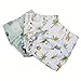 Asenappy 3 pcs Hook and Loop Fasteners Design Baby Reusable Cloth Diapers with 3 Microfier Inserts (Animals Prints)