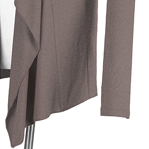 Image of Urban CoCo Women's Drape Front Open Cardigan Long Sleeve Irregular Hem