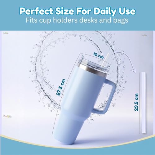 Image of Toy Imagine Stainless Steel Insulated Tumbler with Handle, Lid & Straw | Hot & Cold Large Travel Mug Water Cup for Gym, Office & Outdoor Use | Leakproof | 1200 ml(Blue)