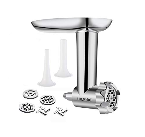 Metal Food Meat Grinder Attachment for KitchenAid Stand Mixers - Included Sausage Stuffer Accessory