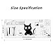 Gaming Mouse Pad for Computer,Large Mouse Pads for Desk Keyboard, Black Anime Cat Desk Mat Laptop,Cute XXL Waterproof Keyboard Pad,Extended Big Non-Slip Rubber Mousepad (Black Cat)