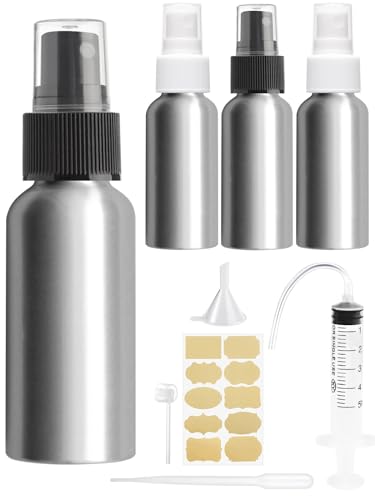 Bohoray 4 Piezas 50ml Bote Spray Pulverizador de Aluminio,Spray...