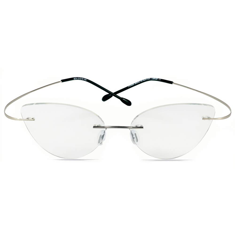 MANG Unisex Randlose Selbsttönende Lesebrille Lesehilfe Sonnenbrille Sehstärke Brille Ultraleichte Komfortabel Rahmen Blendfrei Entspiegelt