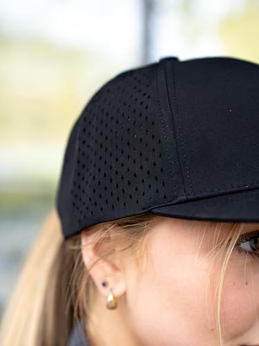 Image of Glendora 5‑Panel High‑Crown Snapback Hat - Lightweight Mesh Back, Flat Brim, Adjustable, Stylish Unisex Hat