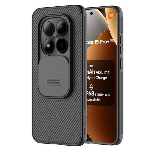 Nillkin Coque de protection pour Xiaomi Redmi Note 15 Pro Plus 5G 2026, avec Slide Camera, résistante aux chocs et aux rayures, compatible avec Xiaomi Poco M8 Pro 5G...