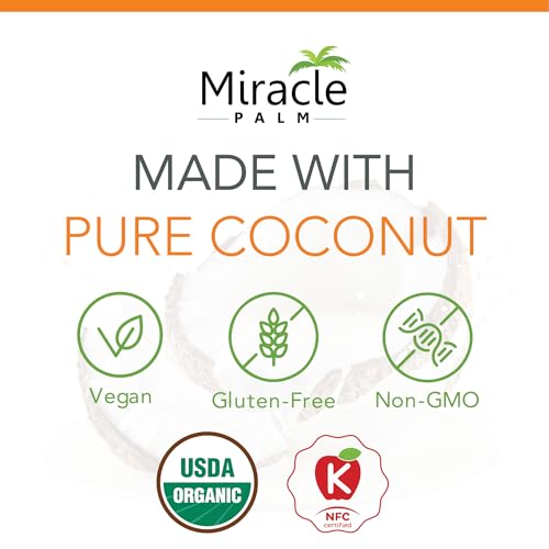 Image of Miracle Palm Coconut Milk Unsweetened - Coconut Milk Canned, Additive Free Organic 13.5 Fl Oz (Pack of 3)