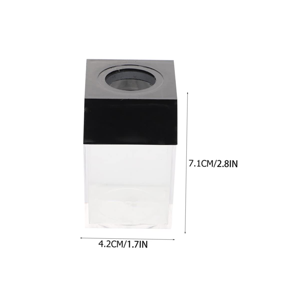 SHINEOFI 10 Pièces seau à épingles boite rangement boite de rangement conteneurs de bureau porte-clip carré conteneur de clips porte-trombones transparent magnétique agrafe support aimant