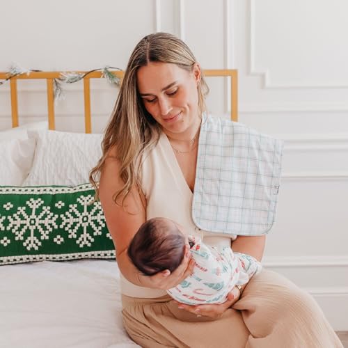Image of Copper Pearl Premium Baby Burp Cloths - 3-Pack Large Cotton Burp Cloths, Extra Soft Spit Up Rags with 3 Absorbent Layers, Perfect for Baby Boy and Baby Girl Gifts (21 inch x 10 inch Size, Nicholas Set)