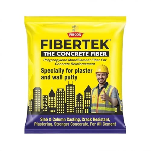 Image of Glass Fiber 6mm Polypropylene Putty & Plaster Fiber | Anti-Crack Reinforcement Additive for Walls | Improves Strength, Bonding & Finish | for Cement Mortar Plaster & Wall Putty