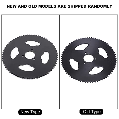 VGEBY Piñón Trasero de Acero T8F 74T Diente 30MM Accesorios de Repuesto de Motocicleta duraderos de Acero Negro Cadena T8F