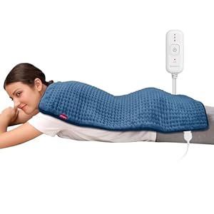 Comfytemp Heating Pad for Back Pain Relief FSA HSA Eligible Extra Large Heating Pad XXL Birthday Gifts for Women Mom Her Wife 17x 33 King Size Electric Heating Pads for Period Cramps Blue
