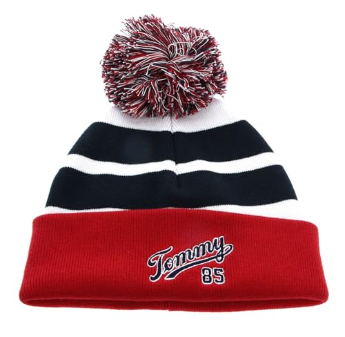 Bonnet premium bleu spatial Tommy Hilfiger en maille douce pour enfant