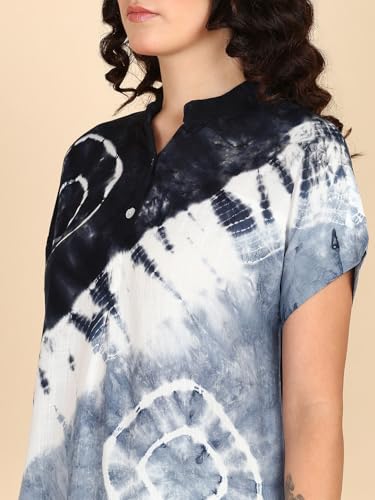Image of Maaesa Hand Dyed Rayon Top for Women