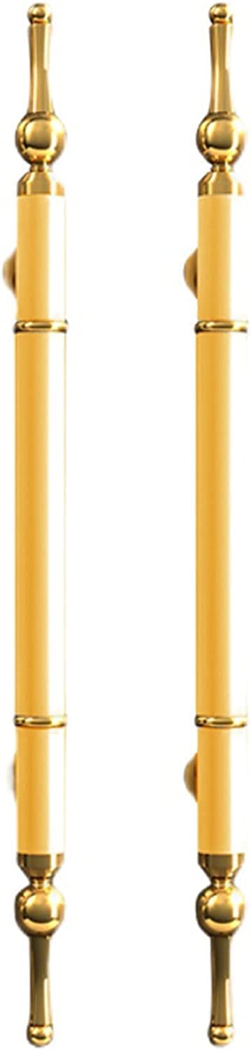 DFGHNBVC Luxury Modern Push Pull Door Handle - Minimalistic Double-Sided Barn Handles For Glass Wooden Showers, 150Cm/5Ft, Gold Finish, Stylish Entryway Hardware,Gold-Length 60Cm/23.6Inch