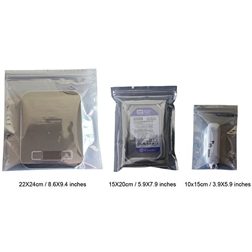 50Pcs Premium Antistatic Resealable Bag, Anti Static Bag For Ssd Hdd And Other Electronic Devices (Assorted Sizes) #TOP6