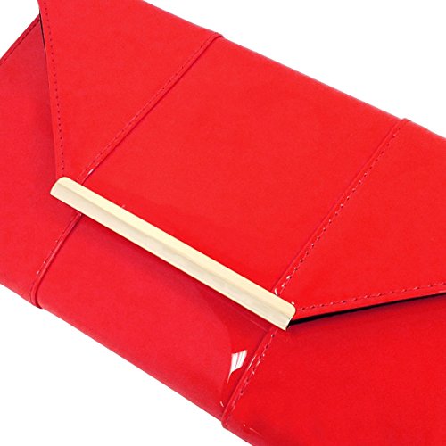 Image of JNB Faux Patent Leather Envelope Candy Clutch