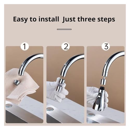Grifo extendido para cocina con filtro de ducha y tres posiciones para lavado cómodo 4
