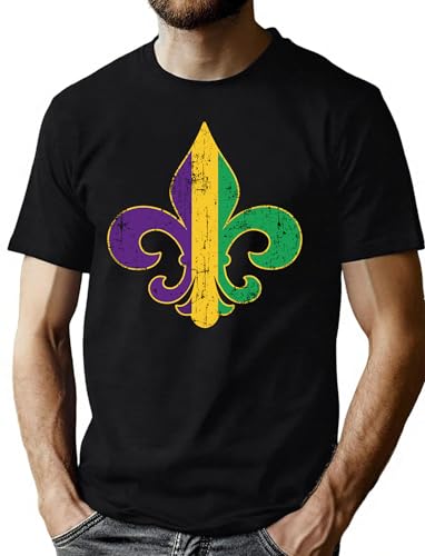 NBNFTR Mardi Gras Shirts for Men B-Black