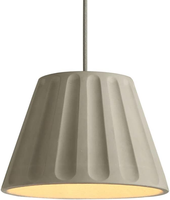 Suspension industrielle cuisine en béton gris cloche rétro E27
