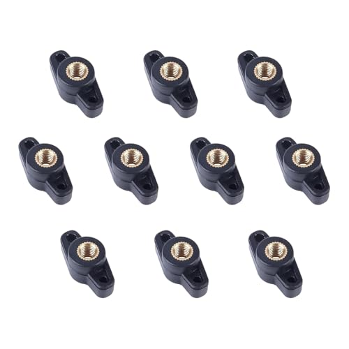 10PCS M8 Wing Knobs Through Hole T Knobs Hand Screw Nut T-Plastic Handle Nut,Thumb Screw Threaded Knobs for T Track Accessories, Feather Boards, Woodworking Jigs and Fixtures,M8 Threaded Knob