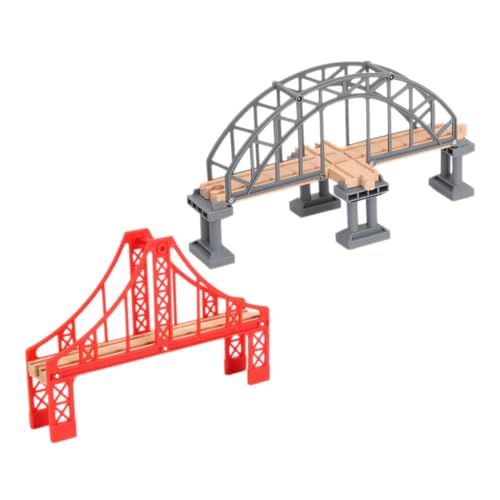 Sosoport 2Pcs DIY Train Bridge Accessories for Railway Model Railroad Bridges with Smooth Surface Easy to Assemble for Creative Play and Imaginative Layouts