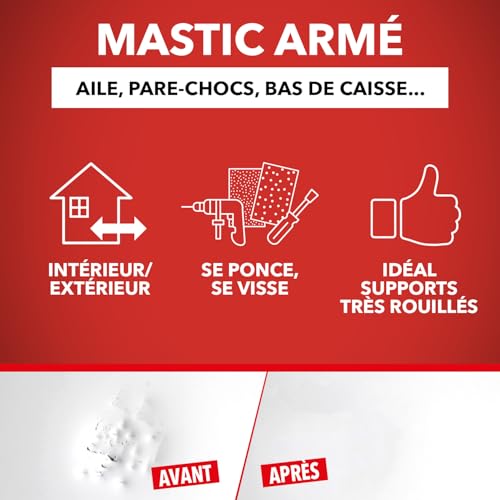 SINTO Mastic répare métal armé 170ml – vue 3