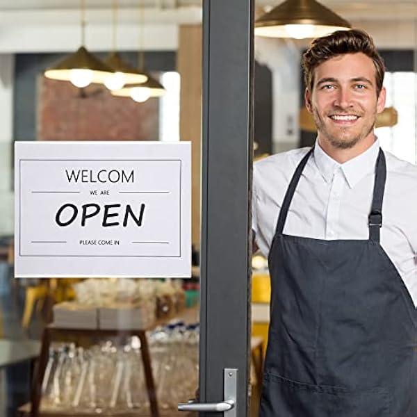 Kisston 12 stuks horizontale acryl muurbordhouder 20,5 x 38,5 cm, doorzichtige plastic pasta muurbevestiging bord poster fotodisplayhouder met dubbelzijdige tape voor kantoor, thuis, winkel,