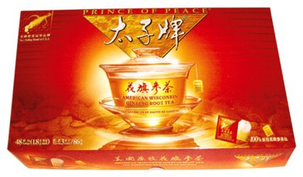 Prince of Peace - American Wisconsin Ginseng Root Tea (2 boxes x 30 teabags each) - 6 boxes
