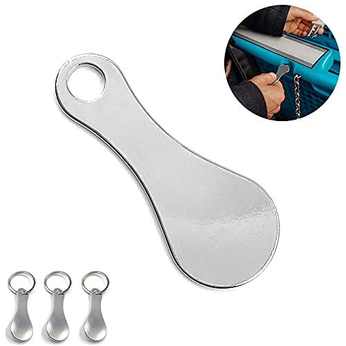 Winkelwagenontgrendelaar van roestvrij staal, 3-delige set - sleutelhangers afneembaar, metalen boodschappenschip… - Afbeelding 6