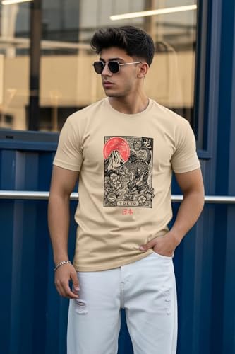 Image of Veirdo 100% Pure Cotton Regular Fit Aesthetic Graphic Printed Round Neck Half Sleeve T-Shirt Combo for Men (Pack of 3) (Green,Red,Swanwhite,Black,Navy Blue,White,Brown,Royal Blue)