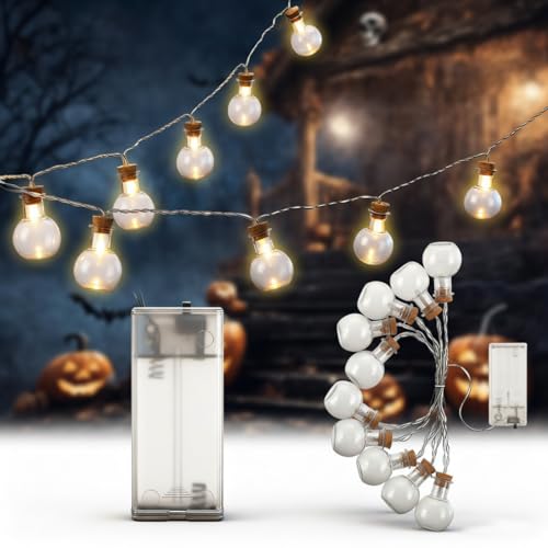 Willinglong 5 ft Halloween LED Potion Bottles Lights Strings Includ