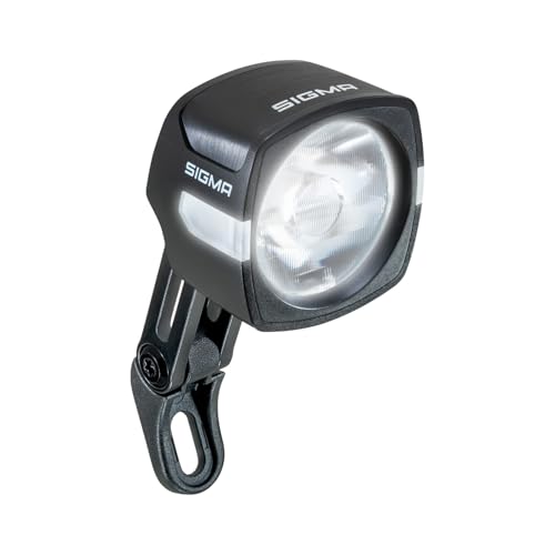 SIGMA EOX FL 100 Iluminação para e-Bikes | Luz dianteira para e-Bikes com 100 Lux e LED OSRA, instalação em poucos passos, visibilidade lateral