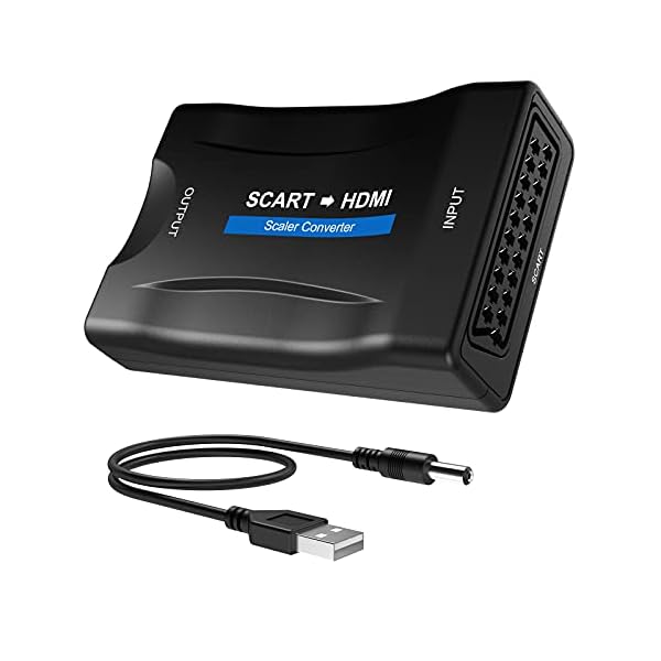 DIGITNOW! SCART für HDMI Converter, konvertiert auf Scart-Eingang Analog EM Saida HDMI 720P / 1080p (60Hz), für HDTV STB…