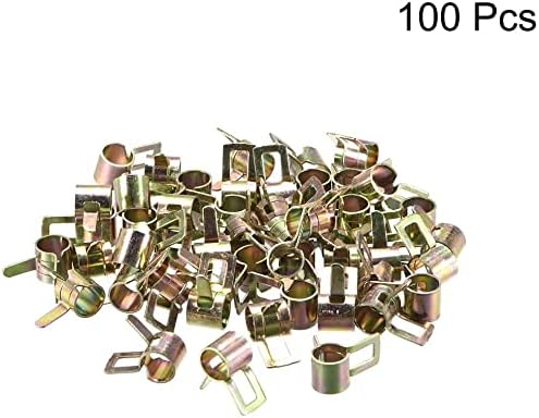 A pile of approximately 100 XYWHPGV spring band hose clamps.