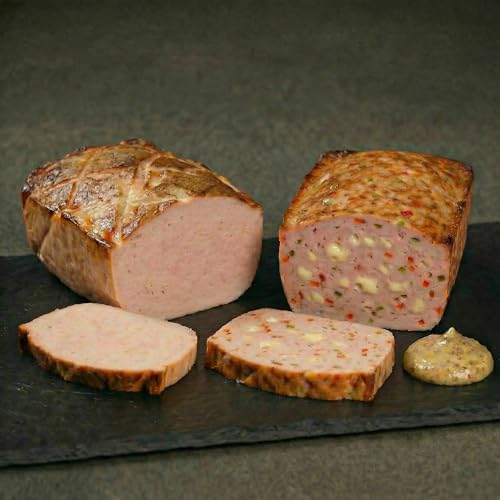 WURSTBARON Leberkäse & Pizzaleberkäse 2x1kg Frisches Brät zum Backen Bayerischer Fleischkäse roh Metzger Qualität Set im Kühlversand