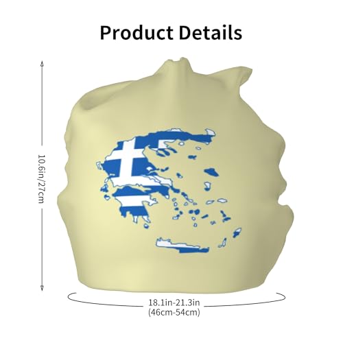 Greek Flag map Children Hip Hop Knitted Hat Kids Elastic Leisure Knit Cap Warm Sleep Beanies Black2