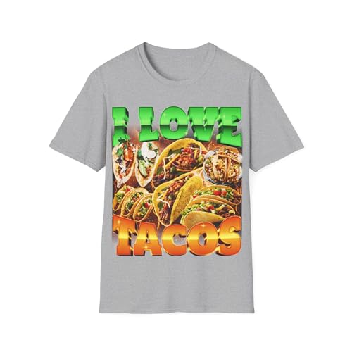 T-shirt imprimé I Love Tacos pour afficher fièrement votre passion food