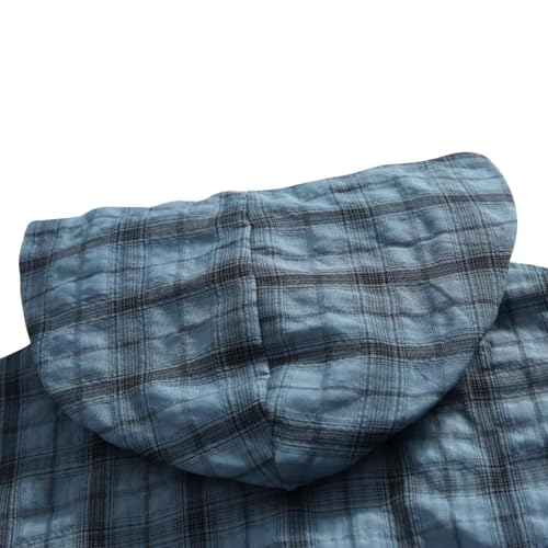 Checkered Button Up Shirt Men Long Sleeve Casual Plaid Shirt Cowboy Work Shirts Transitional Weather no Pockets3