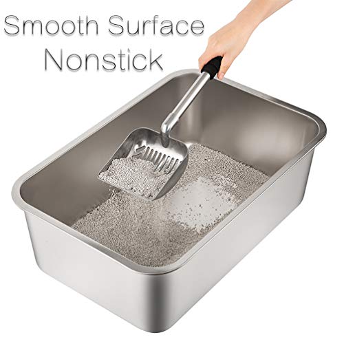 Yangbaga XXL Cat Litter Tray Suit for Two Cats ，High Side Rabbit Litter