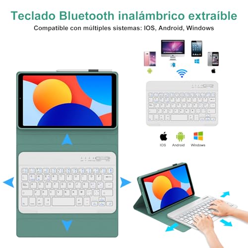 Teclado Bluetooth Redmi Pad SE 8.7 Funda con Teclado Español Ñ QWERTY 3