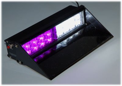 Purple and White Funeral LED Lights Windsheild Lighting Dash Deck Visor Warning Strobe